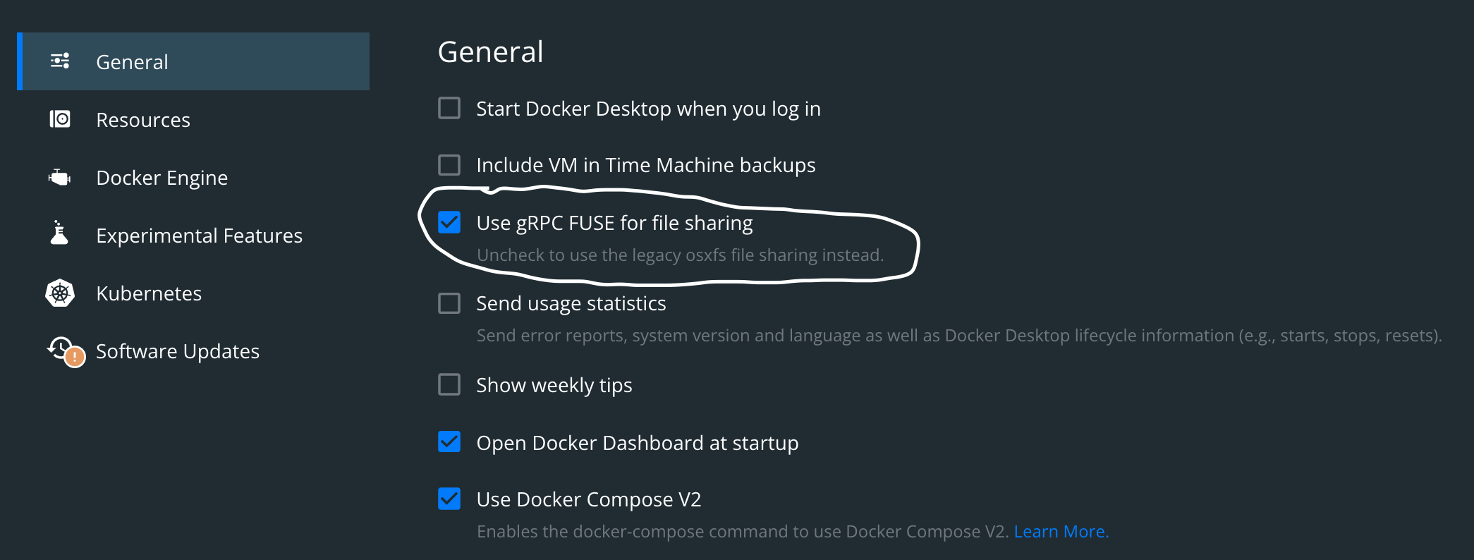 Docker Screenshot